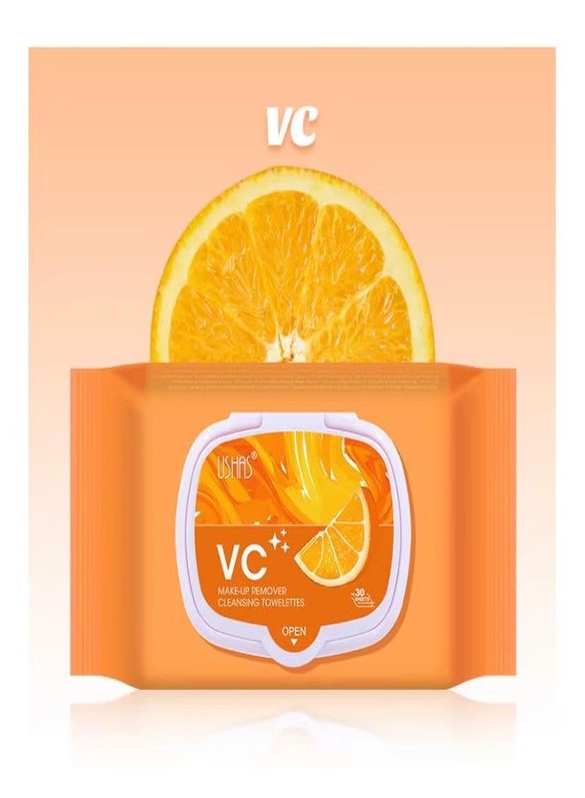 USHAS Makeup Remover Cleansing Towelettes, Vitamin C, Rose and Collagen, 30 Count (Rose) - Image 4